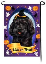 Cockapoo Halloween Howls Garden Flag