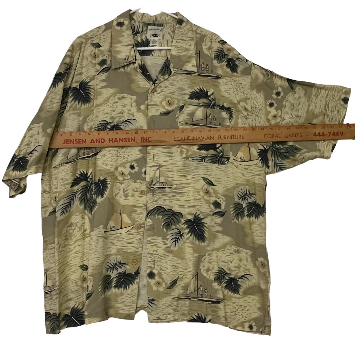 古着 “ Bahama” Hawaiian Shirt Tommy Bahama Hawaiian Shirt Mens Large Blue Floral Silk Camp