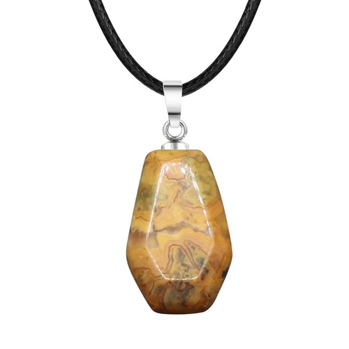 Collar colgante de piedras preciosas naturales en forma de tablero de ataúd de 1,2 pulgadas joyería - Imagen 7 de 19