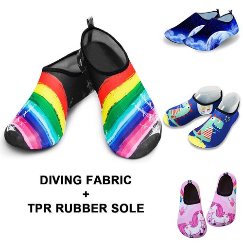 Kinder Wasserschuhe Rutschfeste Aquaschuhe Badeschuhe Strandschuhe Schwimmschuhe - Bild 4 von 19