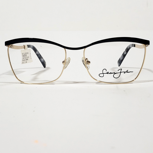 Sean John Brille Brillengestell SJLO 6016 001 Gold glänzend schwarz Emaille 56 17 140 - Neu mit Etikett - Bild 1 von 15