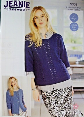 Stylecraft 9362 Strickmuster Damen Pullover und Cardigan in Jeanie Aran