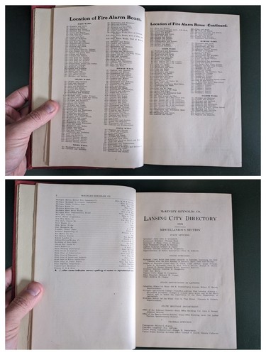 1924 Lansing (MI) City Directory ~ R.E. Olds Motor Works McKinley-Reynolds Phone - Picture 10 of 22