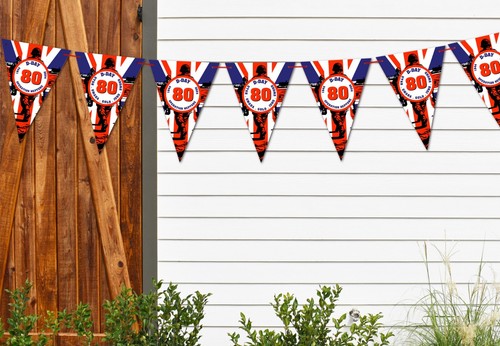 Union Jack D-Day 80 Years Commemorative Celebration Bunting & Ribbon - Picture 4 of 4