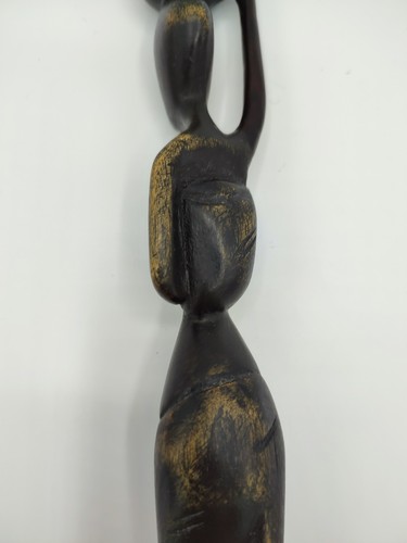 Statuette de femme africaine, Porteuse d'eau, 2 Teintes de bois - Picture 4 of 13