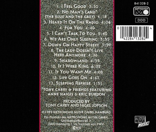 Tony Carey: For you (1 CD) - Bild 2 von 3