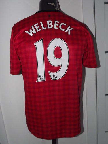 2012-13 Manchester United - Welbeck #19 Home Nike Red (M) Shirt Jersey Camiseta - Picture 6 of 9