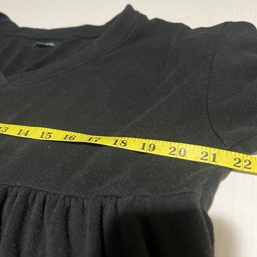 Blusa Wild Fable Mujer L Grande Negra Cuello en V Calce Relajado Material Grueso - Imagen 6 de 7