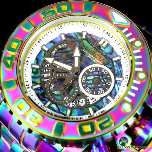 Invicta Sea Hunter Abalone Iridescent Steel 58mm Swiss Chronograph Watch New - 第 8/12 張圖片