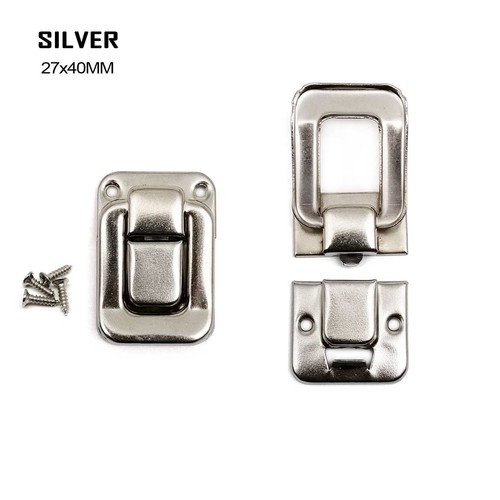 Jewelry Chest Wine Wood Box Suitcase Toggle Hasp Latch Clasp Bag Closure Lock - Picture 7 of 9