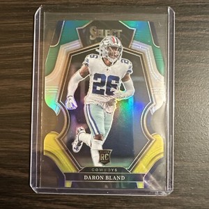 2022 Panini Select Green Yellow Die Cut Prizm Premier Daron Bland RC Cowboys