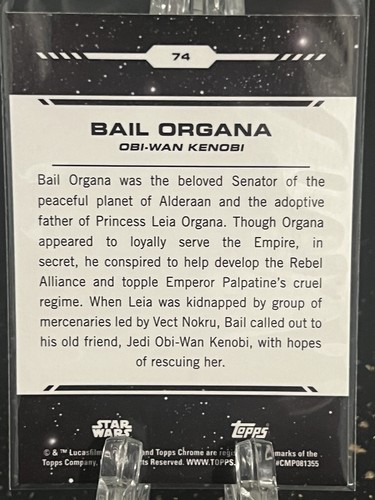 BAIL ORGANA-----2024 TOPPS CHROME STAR WARS - Picture 2 of 2