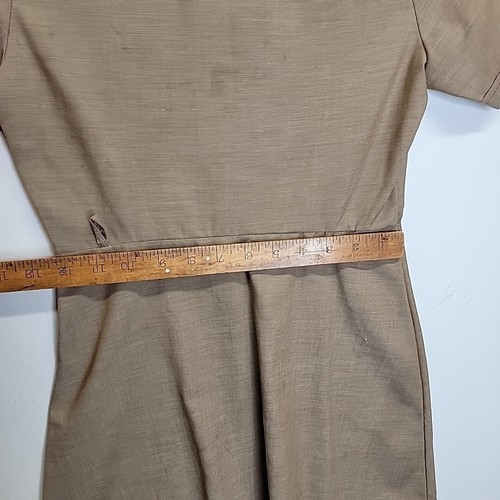 Vintage Uniform Dress Brown Official Girl Scouts Of America Poly Cotton Size 10 - Picture 14 of 14