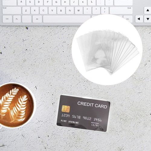 20 Pcs Protective Case Student Credit Card Cover Clear Holder Sticker - Afbeelding 7 van 12