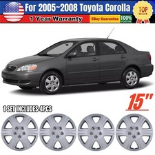 15 Hubcap Wheel Covers For 2005 2006 2007 2008 Toyota Corolla 15inch Hub Caps 15 Hubcap Wheel Covers For 2005 2006 2007 2008 Toyota Corolla 15inch Hub Caps