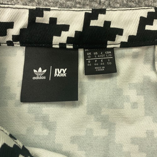 Adidas Ivy Park Womens Cargo Skirt Large Black/White Houndstooth Button Up - Picture 5 of 15