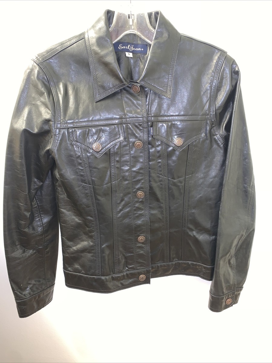 Vintage Earl Jean Black Leather Jacket - Small. New, Old Vintage Earl Jean Black Leather Jacket - Small. New, Old