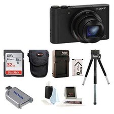 Sony Cyber-shot DSC-WX500 Digital Camera (Black) Bundle [Japan