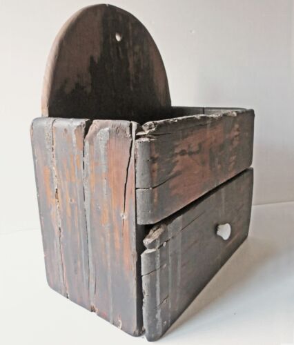 Antique Large Candle Storage Wall Cabinet - Early Primitive - Picture 3 of 20