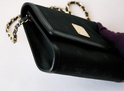 MCM Black Visetos Canvas Leather Chain Mini Shoulder Crossbody Bag - Picture 7 of 13