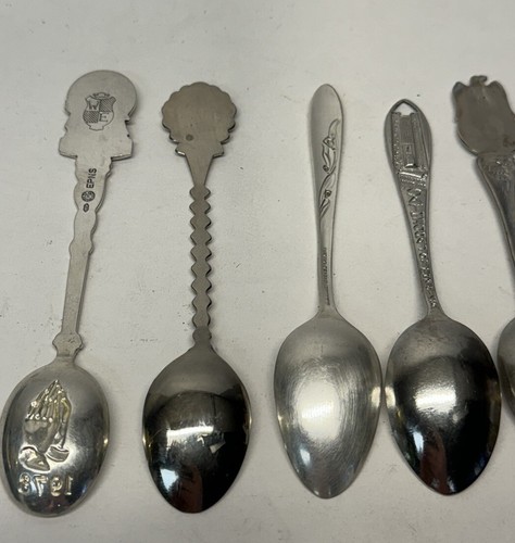 Lote vintage de 7 mini cucharas de viaje de recuerdo  - Imagen 7 de 8