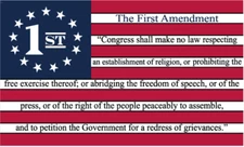 1st Amendment USA 3'X5' Flag Rough Tex® 100D