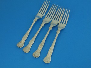 Victorian-London-Carrington-amp-Co-Kings-Pattern-Salad-Forks-Set-of-4
