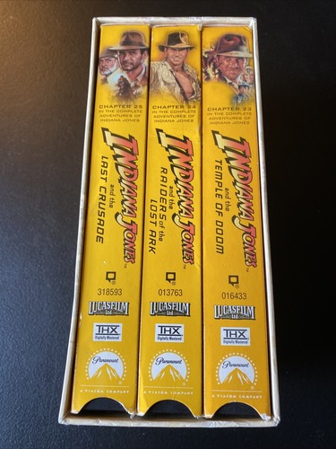 VHS RAIDERS OF THE LOST ARK INDIANA JONES TEMPLE OF DOOM THE LAST CRUSADE V6 - Picture 4 of 10