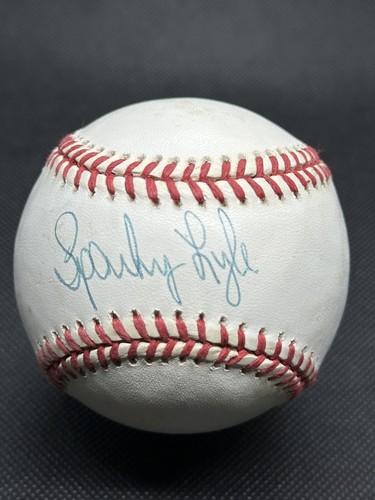 Sparky Lyle Signed Baseball New York Yankees Reliever Red Sox Rangers