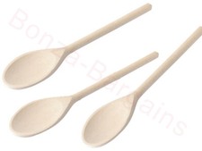 NEW 10" APOLLO WOODEN SPOON COOKING SPOONS BEECHWOOD CATERING BULK COOK