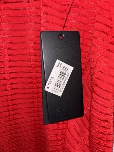 Guess Lover Quarrels kurzärmliges Damentop mit Naht rot – Small – neu mit Etikett - Bild 5 von 6