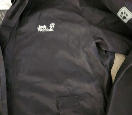 Men's Jack Wolfskin Jacket Outdoor Breathable Windbreaker Black Size Large - Picture 9 of 11