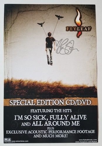 Lacey Sturm of Flyleaf ECHT SIGNIERT selbstbetiteltes Promo-Poster #2 COA signiert