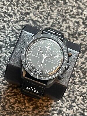Swatch Omega Moonswatch Mission To The Moonphase Black Swatch Omega Moonswatch Mission To The Moonphase Black
