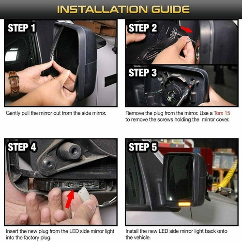 Sequential LED Under Side Mirror Turn Signal Light Lamp For Ford F-150 2004-2014 - Bild 11 von 11