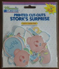 Memories Forever Printed Cut-Outs STORK'S SURPRISE, New Baby themed