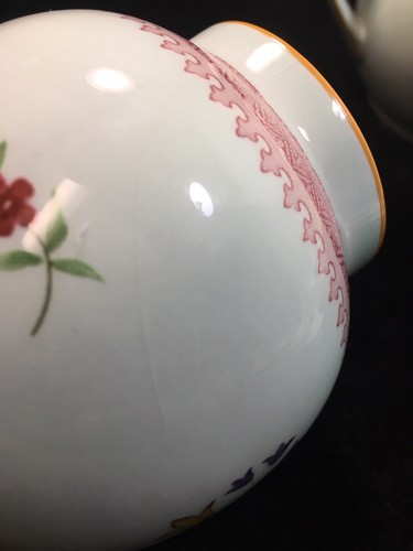 Adams Calyx Ware Lowestoft Mint Green TEA SET (Pot, Creamer, Covered Sugar) - Picture 8 of 9