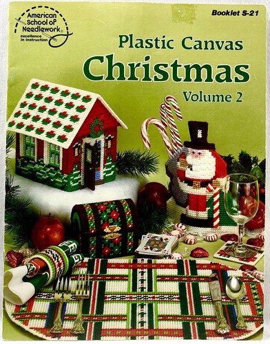 1982 ASN Christmas Volume 2 S-21 Plastic Canvas Pattern Book Vintage 15844 - Picture 3 of 8