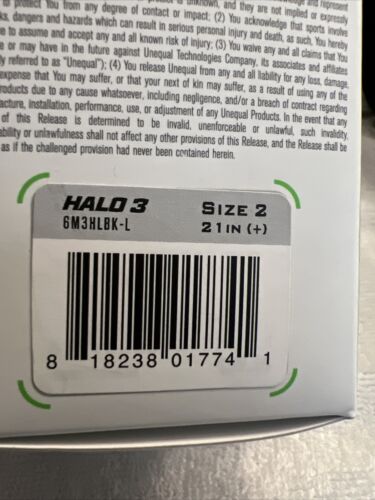 UNEQUAL Halo Copricapo protettivo - Taglia 2 (21" +) - Nero - Halo 3.0 - 6M3HLBK-L - Foto 2 di 4