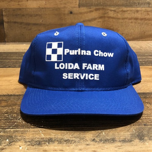 Vintage Purina Chow Hat Snapback Cap Mens Blue Missouri Loida Farm Service AG
