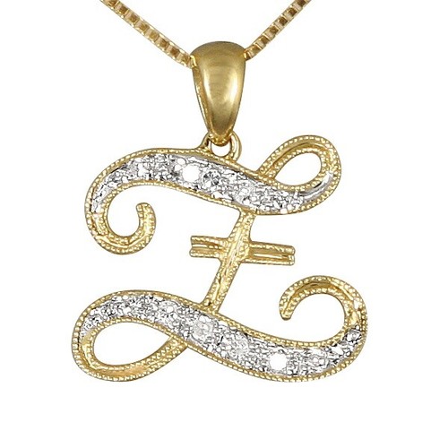 INICIALES DE DIAMANTE SCRIPT ORO AMARILLO 10K TAMAÑO REGULAR - Imagen 27 de 27