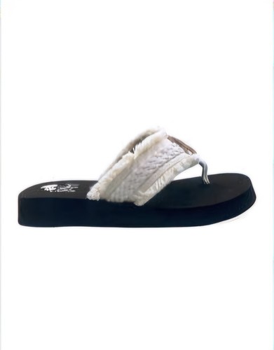 🆕Jelly Pop Toriana Woven Fringe Thong Flip-Flops, Size 8 - NEW - Picture 4 of 4