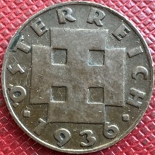 Austria 1936 Bronze 2 Groschen. Better Grade. KM# 2837
