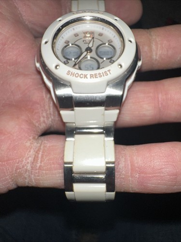 Casio Baby-G Baby Jie Msg301C Bianco Batteria Nuova! G-MS vedi descrizione! - Foto 4 di 11