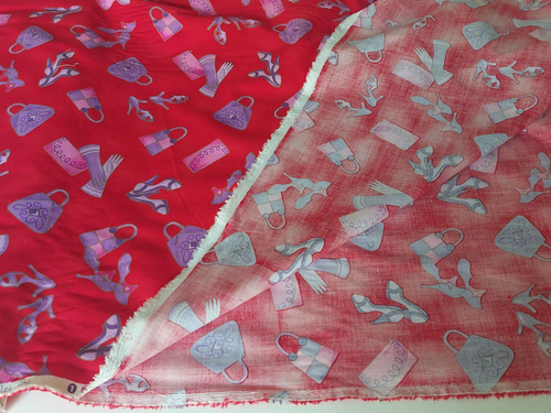 Hats n Heels Red Hat, Marcus Brothers Cotton Fabric 7 yds. available - Picture 11 of 11