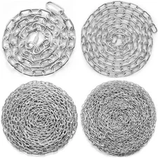 Uimoso Zinc Plated Proof Coil Chain 3/16",5/16",1/8" Carbon Steel Chain Sling