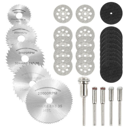 Diamond Cutting Discs Wheel Saw Blades Set+Drill Bit For Dremel Rotary Tool 30pc - Picture 11 of 11