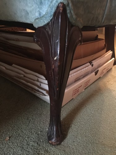 Castro convertible Wing high barrel back Armchair Chair Vintag Chippendale Style - Picture 3 of 8