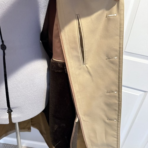 Cappotto lungo trench auto invernale vintage Sears anni 70 46 reg marrone fodera zip - Foto 5 di 7