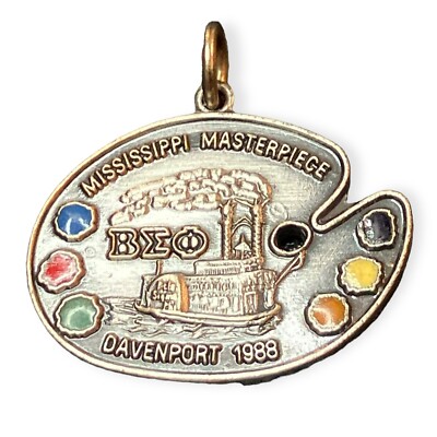 BETA SIGMA PHI Rare Mississippi Masterpiece Painter Palette Davenport 1988 Charm